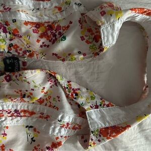 Open upper back front button up summer top